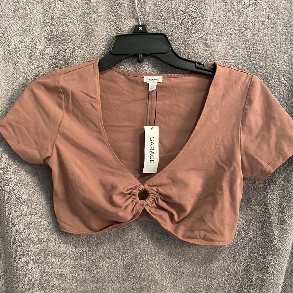 Garage Crop Top Brown